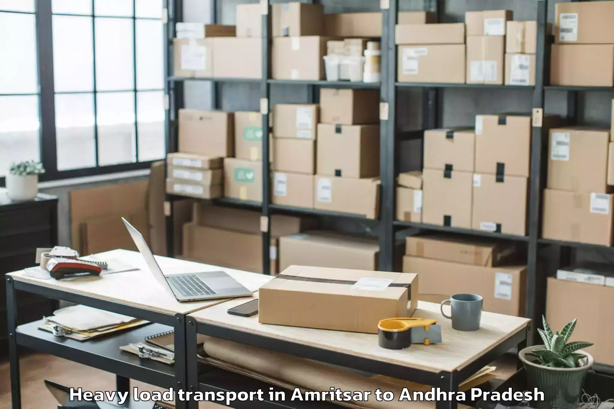 Book Amritsar to Macherla Heavy Load Transport Online